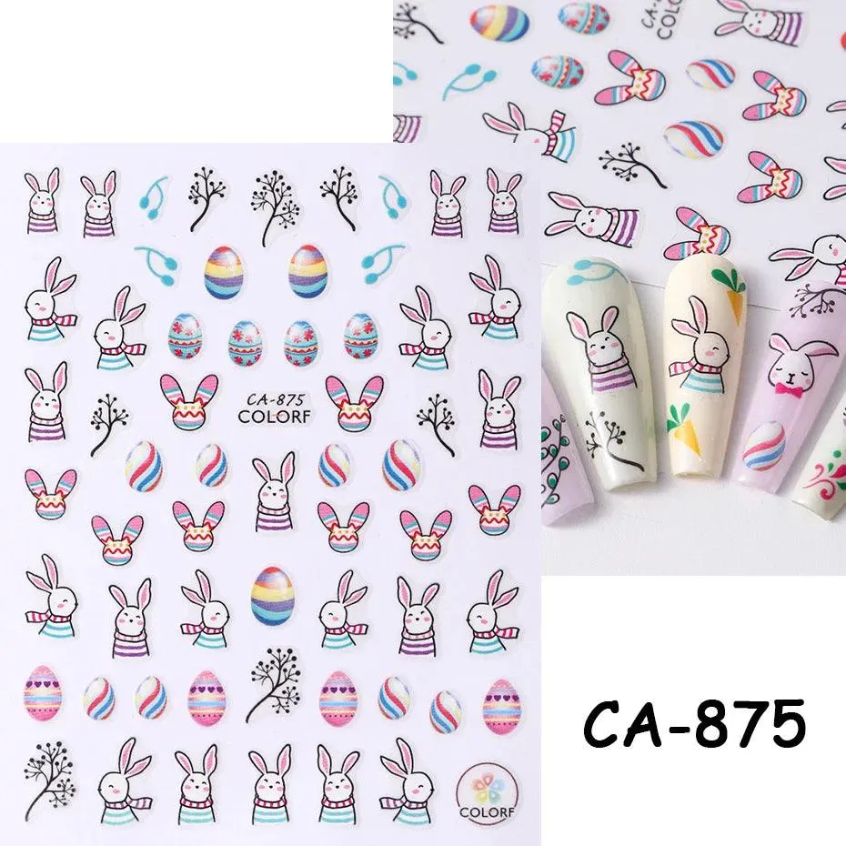 Easter Bunny Nail Stickers: Playful Design for Festive Manicures!