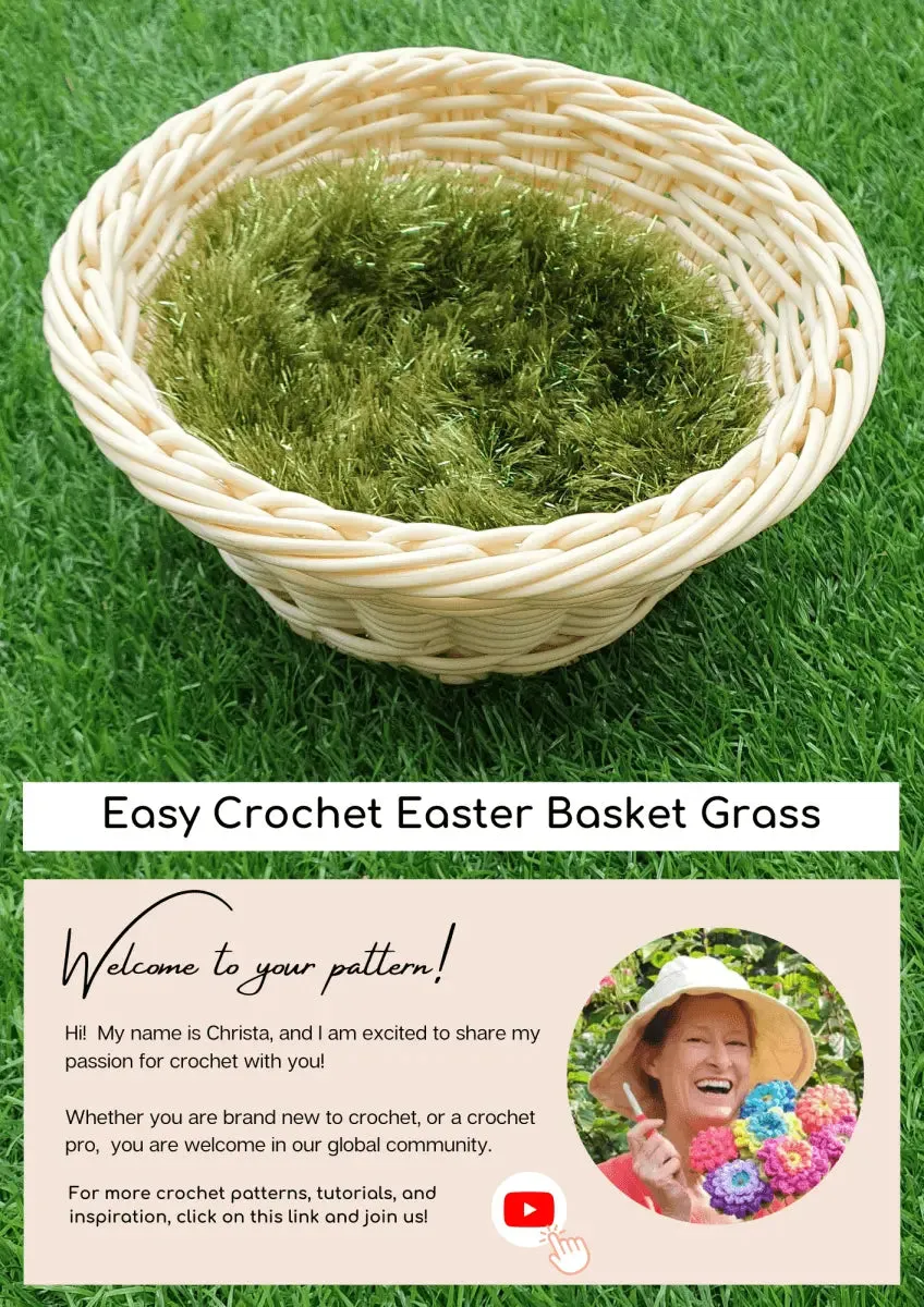 Easy Crochet Easter Basket Grass