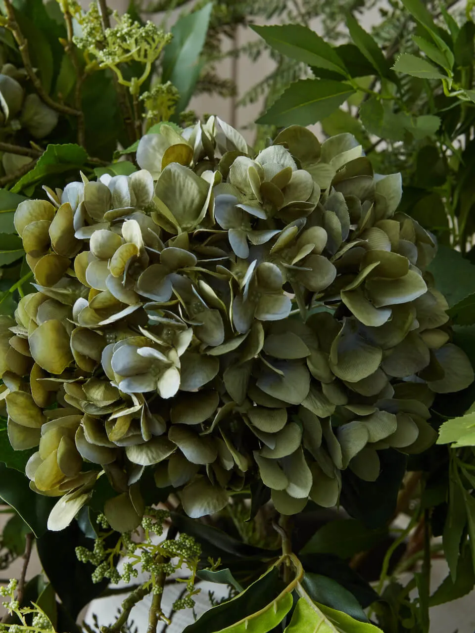 Faux Deluxe Green Hydrangea Bouquet