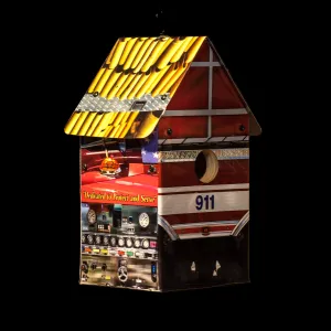 Firefighter Birdhouse