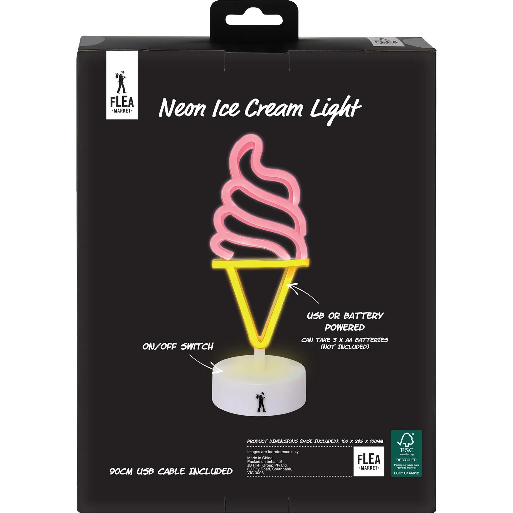 Flea Market Desktop Neon Light (Ice Cream)