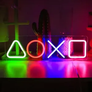 Game Console Button Neon Sign - Neon Light