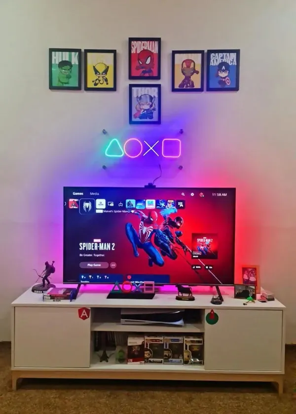 Game Console Button Neon Sign - Neon Light