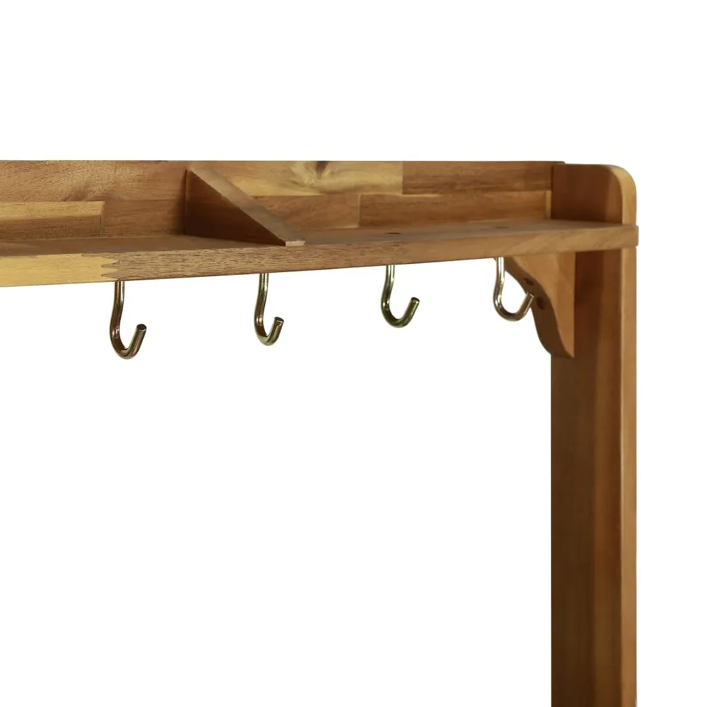 Garden Kitchen Trolley Solid Acacia Wood 36.2"x17.1"x55.7"