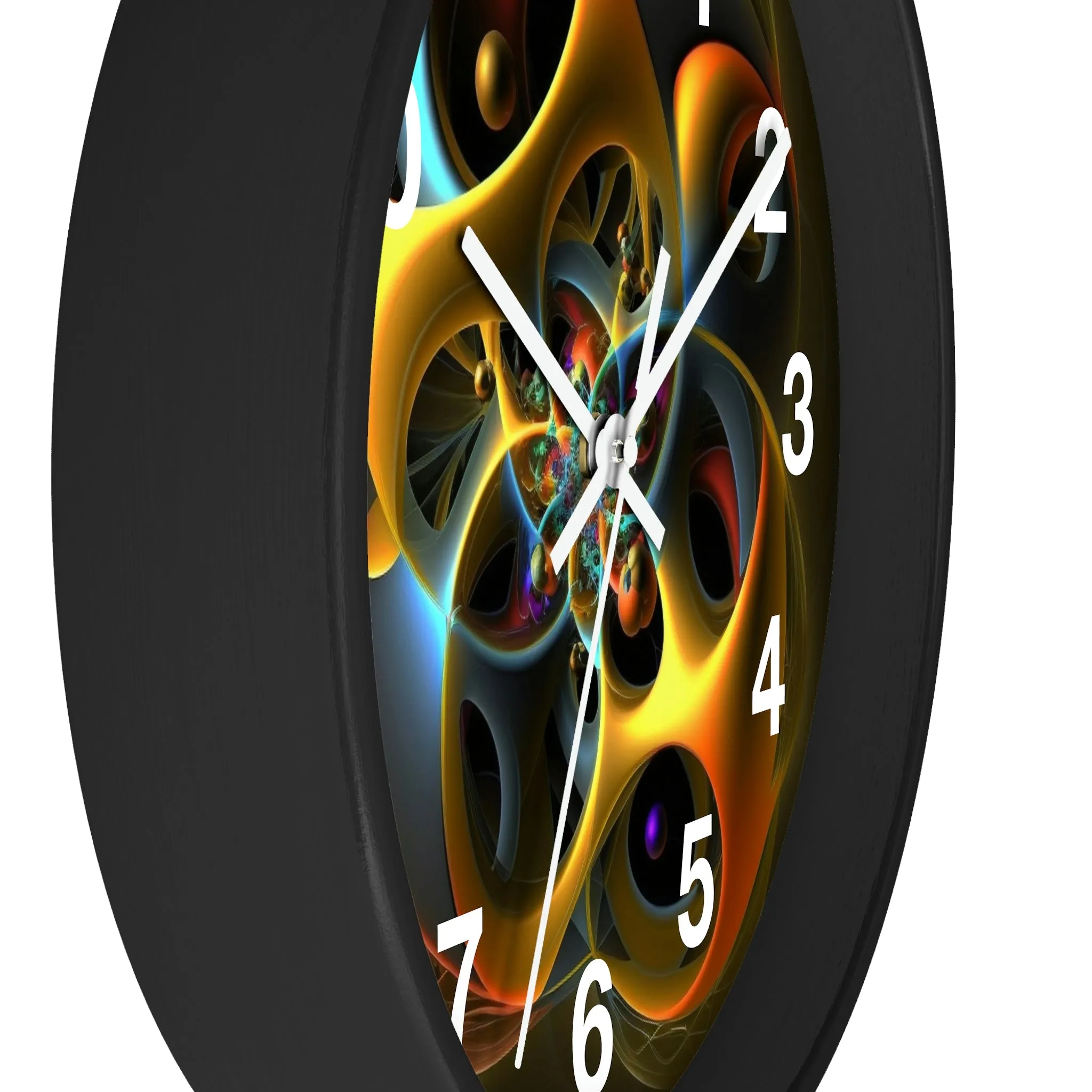 Geometric Wall Clock #5 w/ numbers