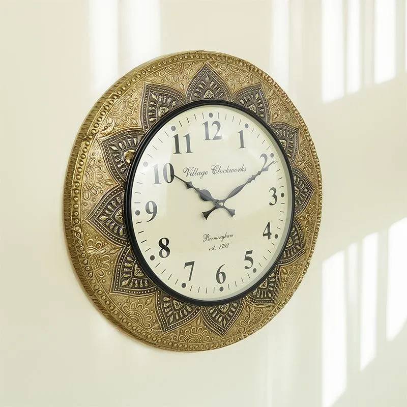 Giora Floral Vintage Wall Clock