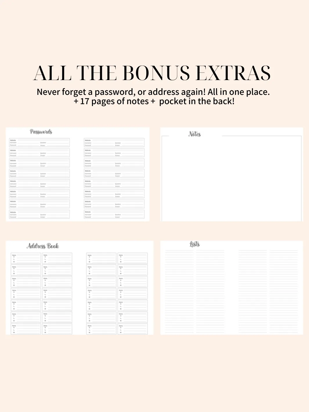 Go Getter Undated Daily Planner - Cloudy Sand