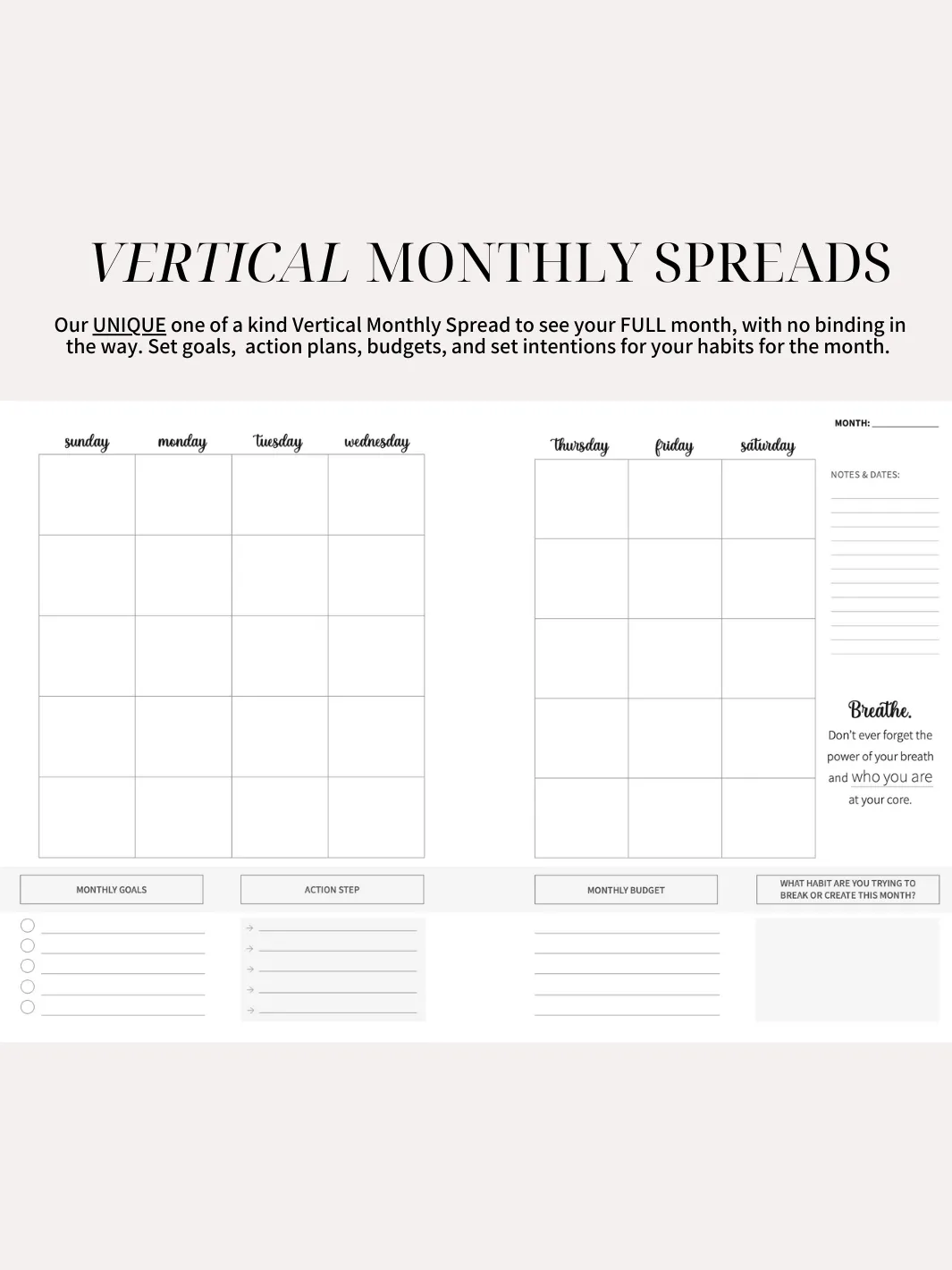 Go Getter Undated Daily Planner - Cloudy Sand