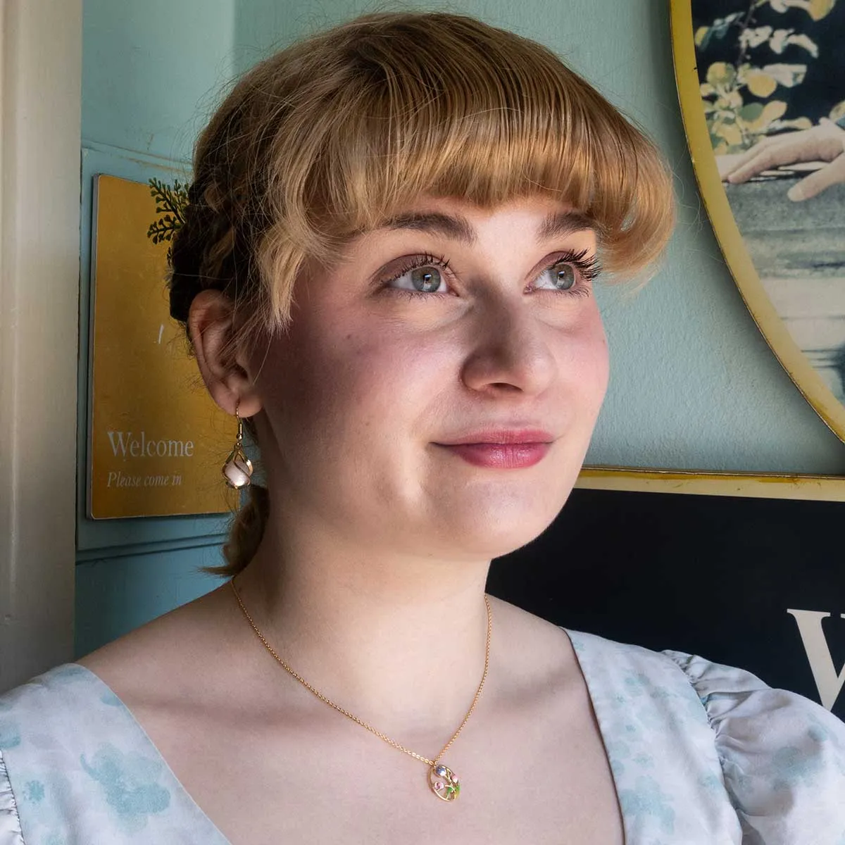 Gold and Enamel Birth Flower Necklace