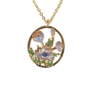 Gold and Enamel Birth Flower Necklace