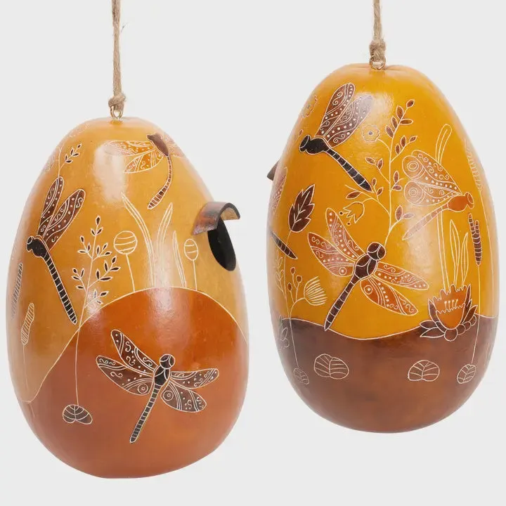 Gourd Birdhouses - Dragonflies