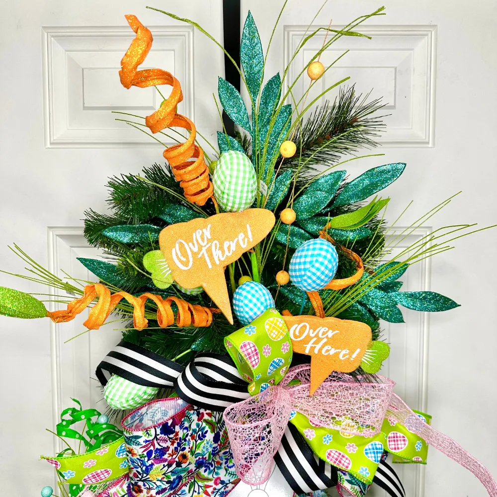 Green Gingham Egg Pick