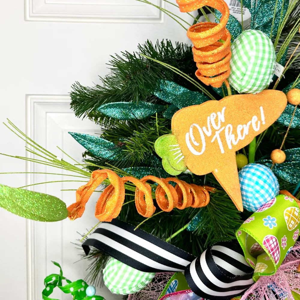 Green Gingham Egg Pick