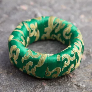 Green Singing Bowl Ring Cushion
