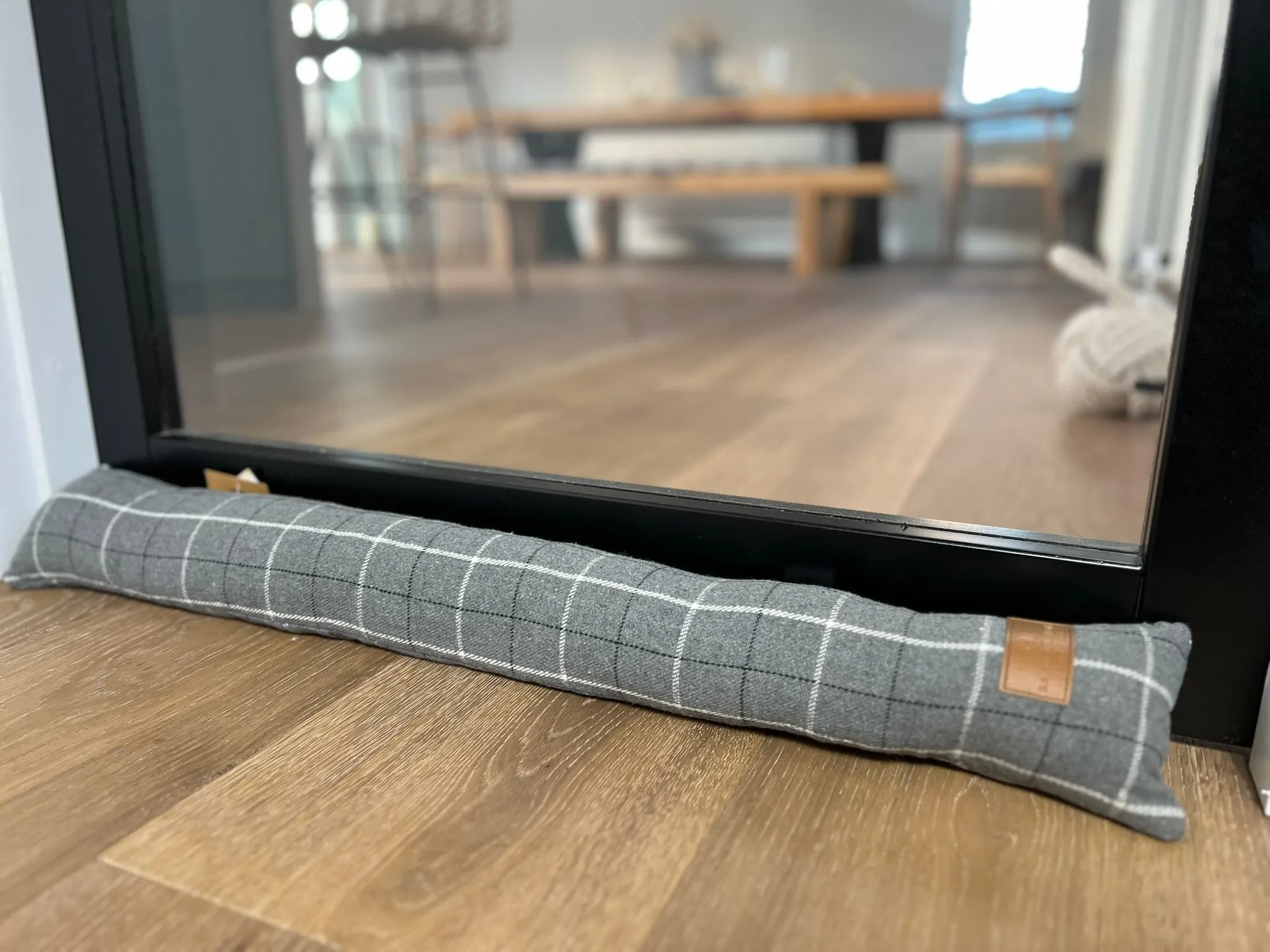 Grey Country Tweed Draught Excluder