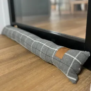 Grey Country Tweed Draught Excluder