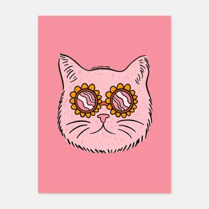 Groovy Cat Print by Doodle by Meg