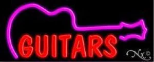 Guitars Handcrafted Real GlassTube Neon Sign