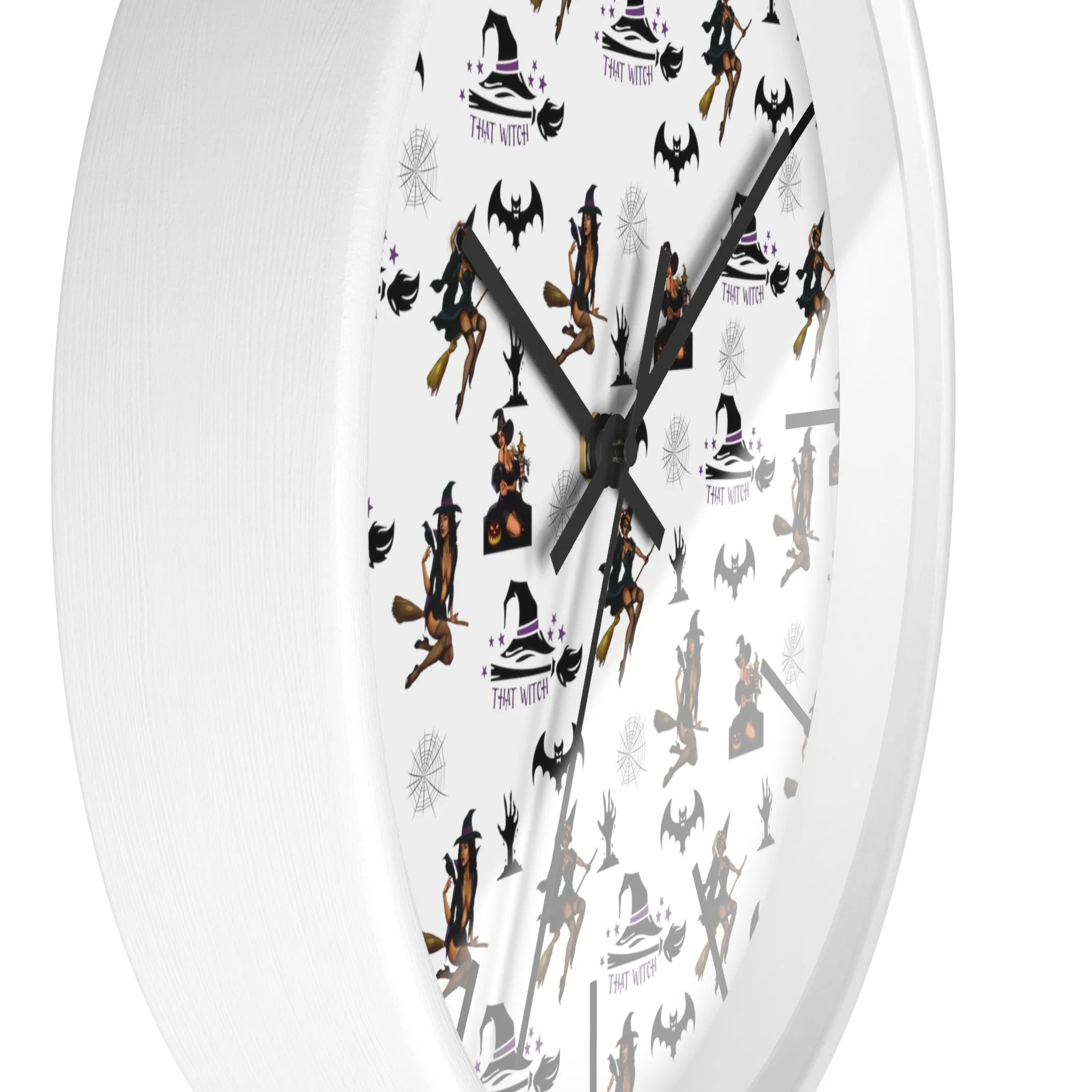 Halloween Wall Clock - That Witch Pattern