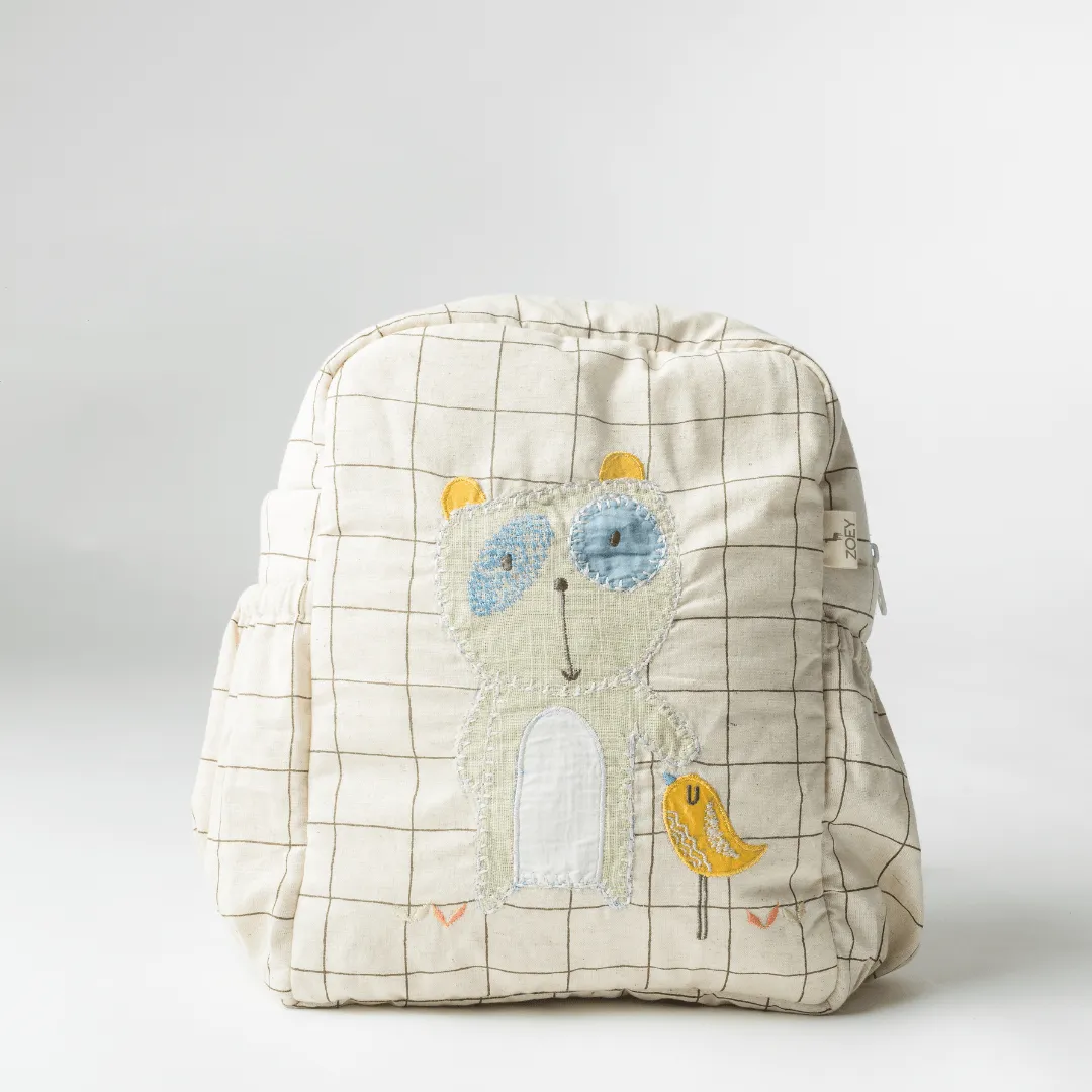 Handcrafted Playful Freddie School Bag (Personalise)