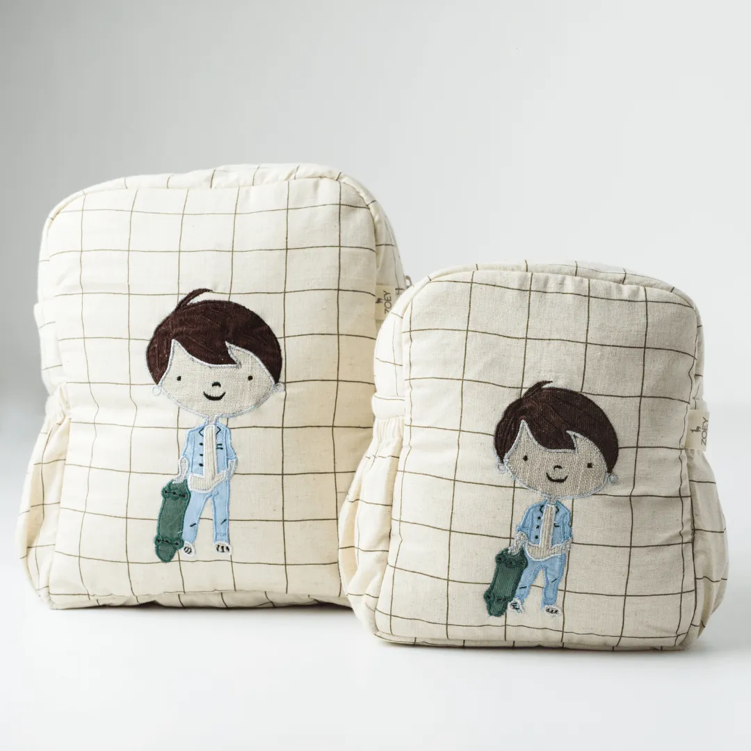 Handcrafted Skater Boy School Bag (Personalise)