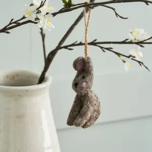 Hare Felt Bauble