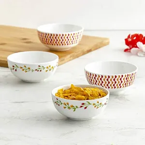 Home Centre Mandarin Emily Printed Katori - Set of 4