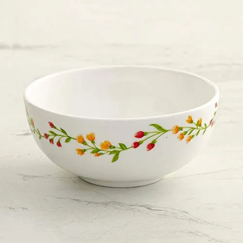 Home Centre Mandarin Emily Printed Katori - Set of 4