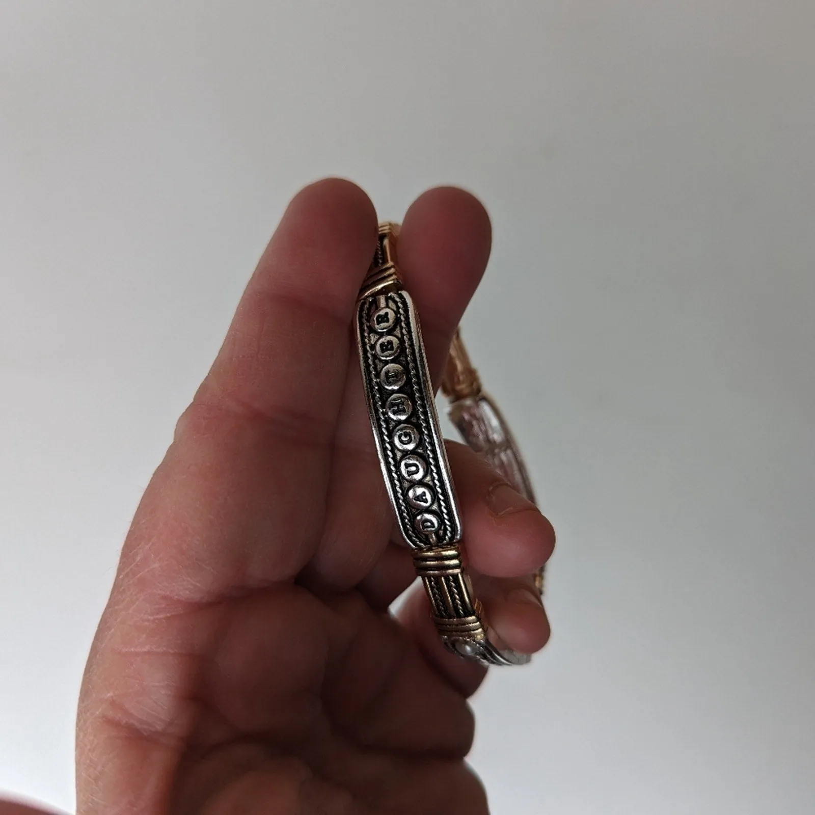 Inspirational Stretch Bracelet Mom Daughter Antique Silver