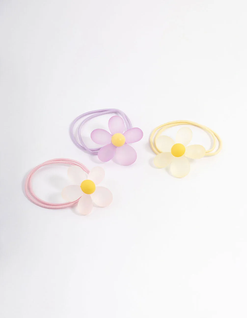 Kids Fabric Flower Bubble Stretch Hair Ties