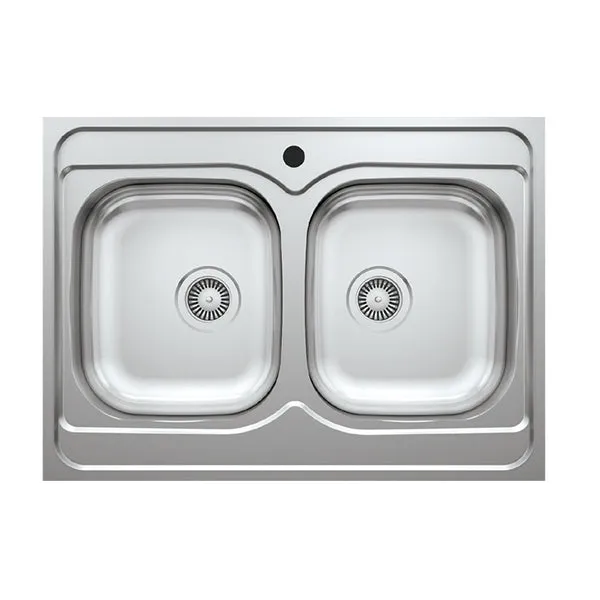 L010 LAY ON SERIES DOUBLE BOWLS KITCHEN SINK