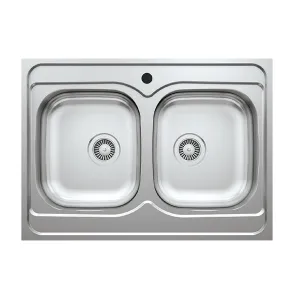 L010 LAY ON SERIES DOUBLE BOWLS KITCHEN SINK