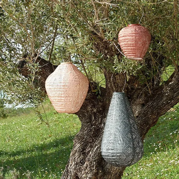 Lantern Jar 30cm - Pink Ikat
