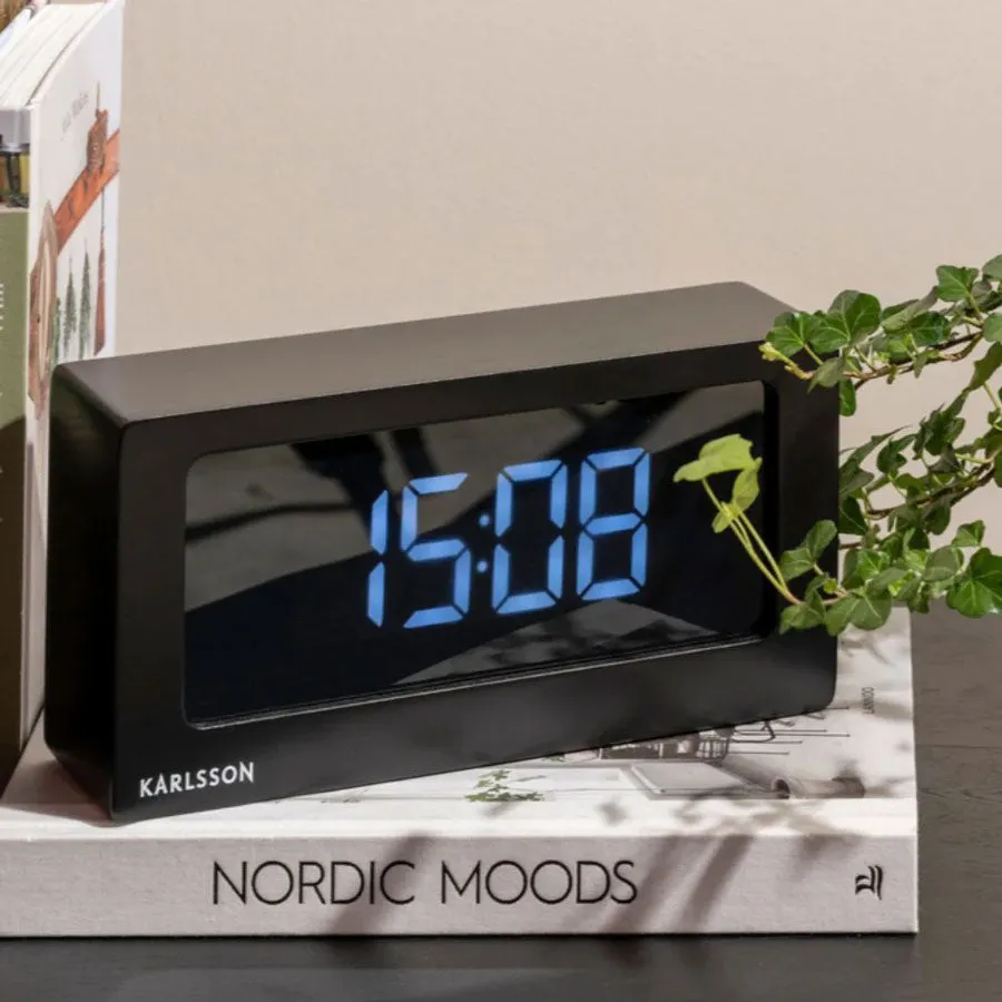 Large Boxed LED Table / Alarm Clock - Black