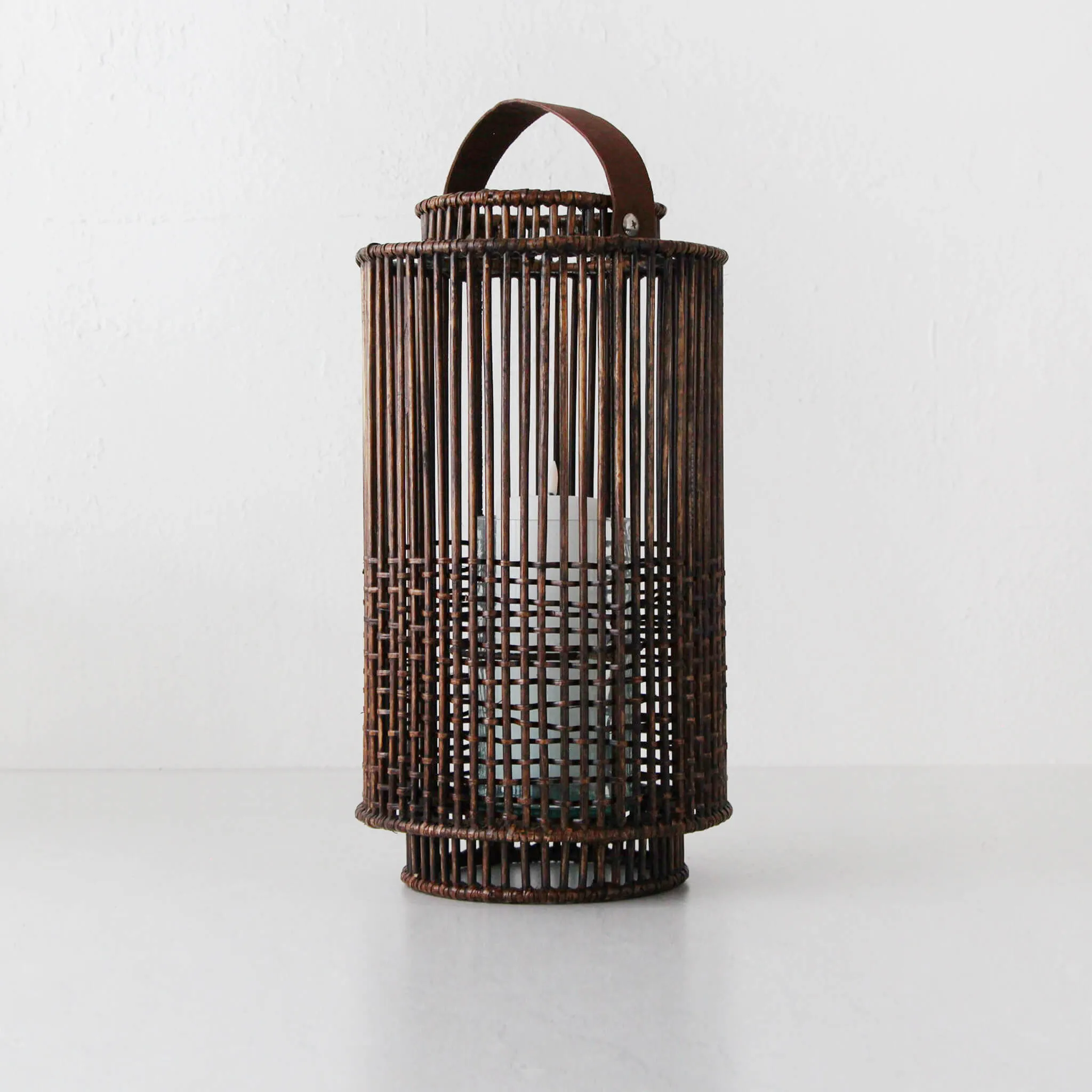 LE PORTIV RATTAN LANTERN BUNDLE X2  |  LARGE   X LARGE  |  ANTIQUE BROWN RATTAN