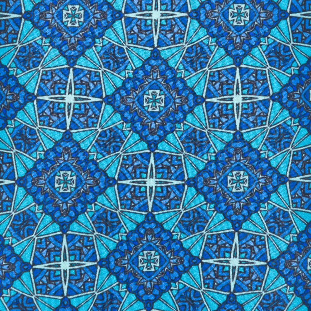 Light Blue Medieval Art Duchesse Silk Tie