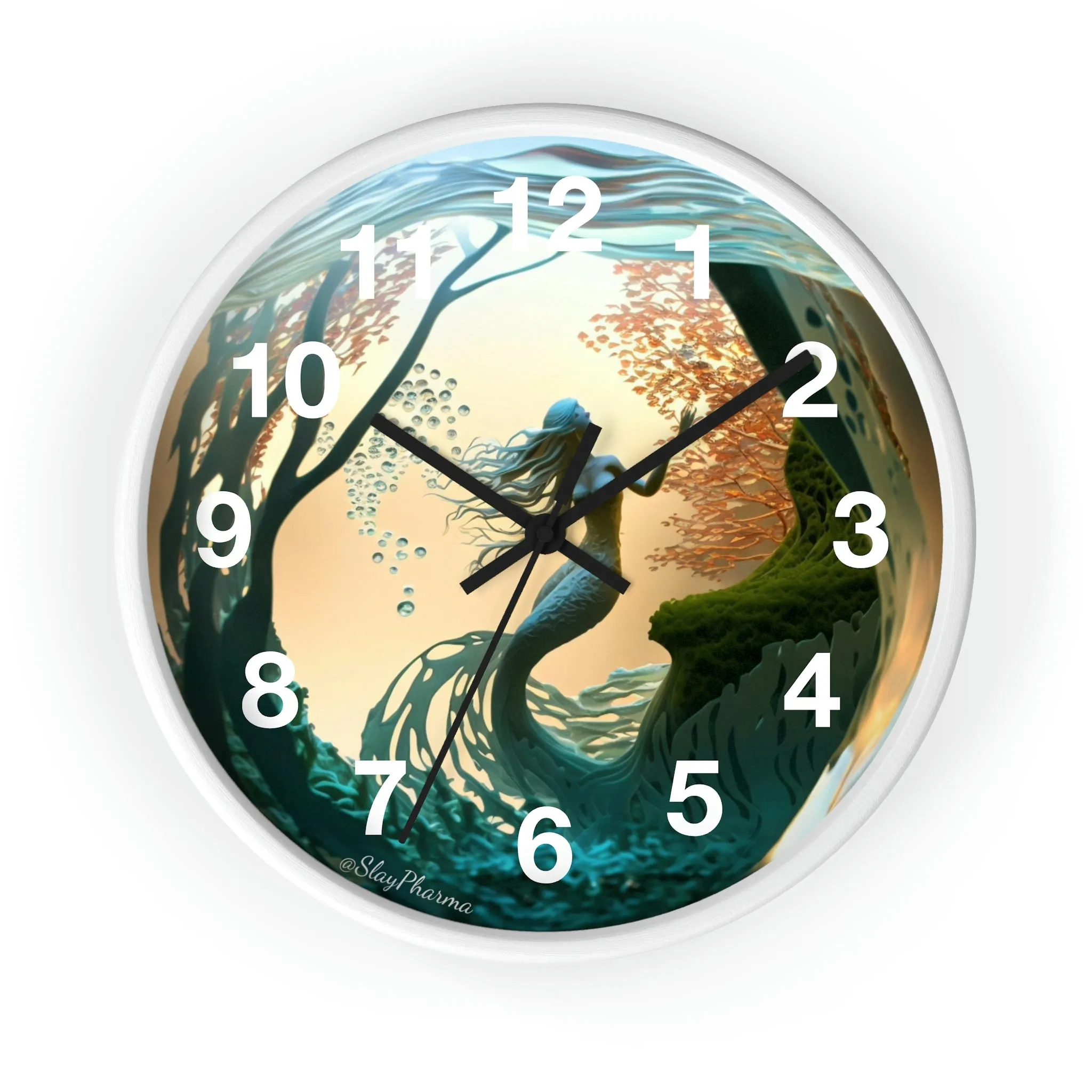 Mermaid Wall Clock w/ numbers