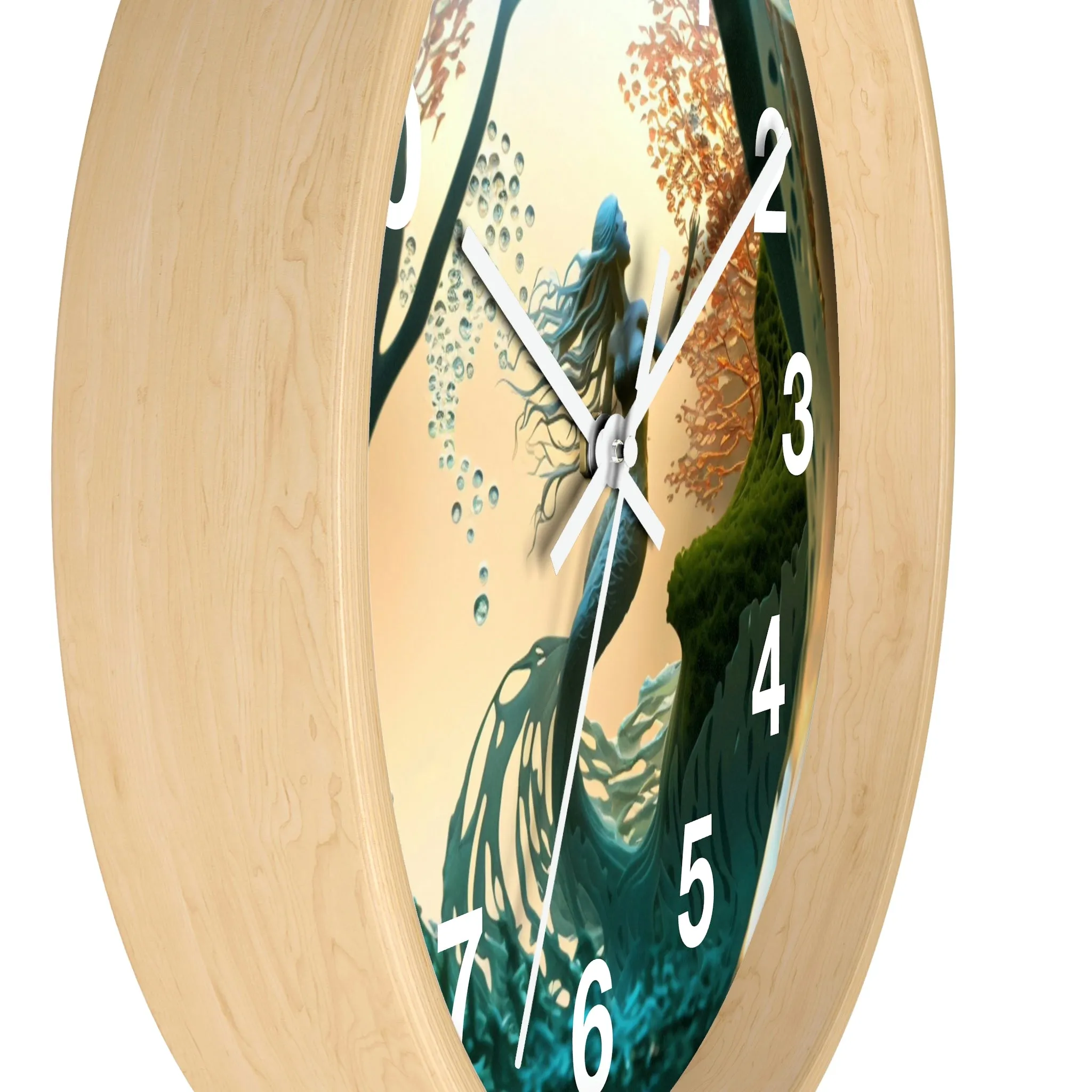 Mermaid Wall Clock w/ numbers