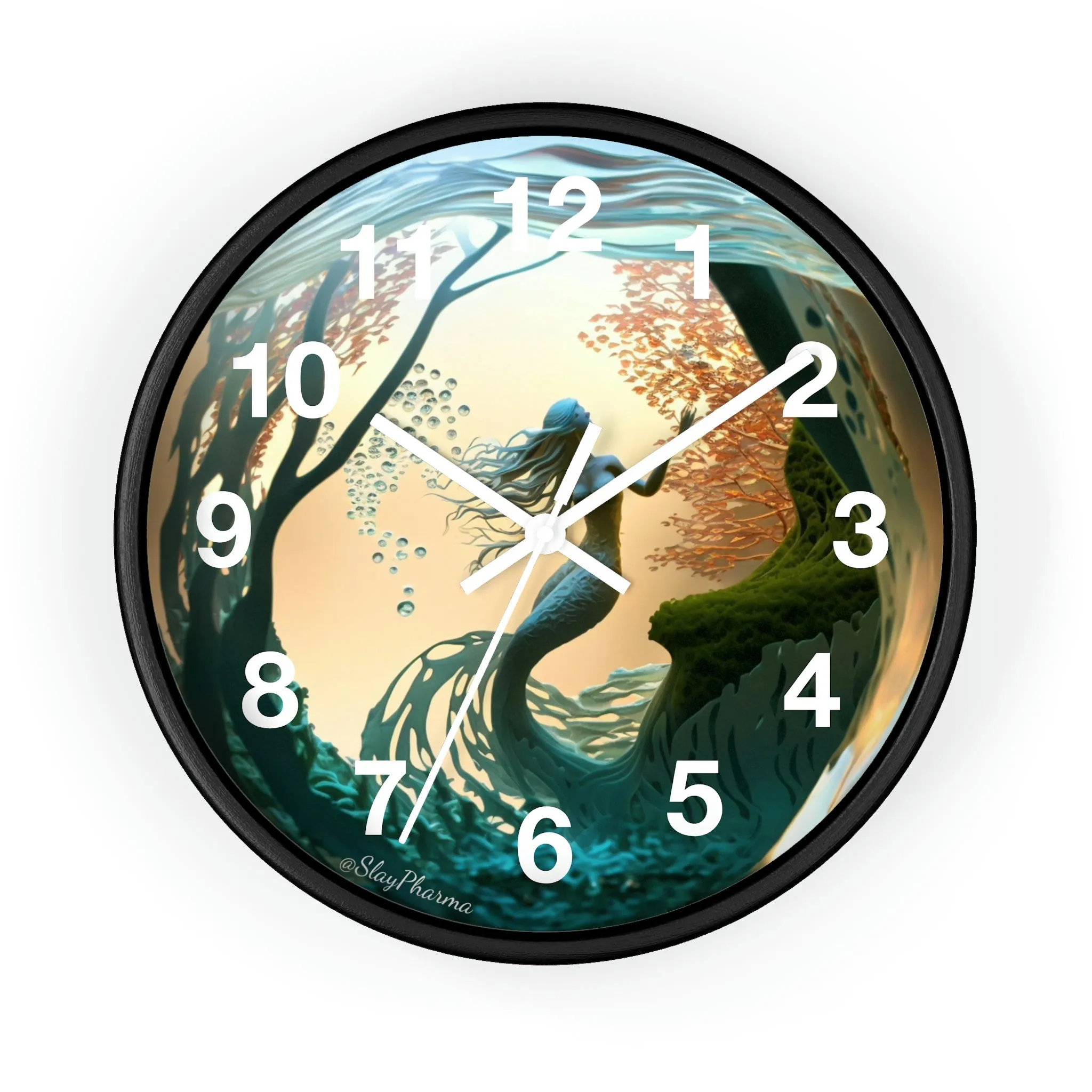 Mermaid Wall Clock w/ numbers