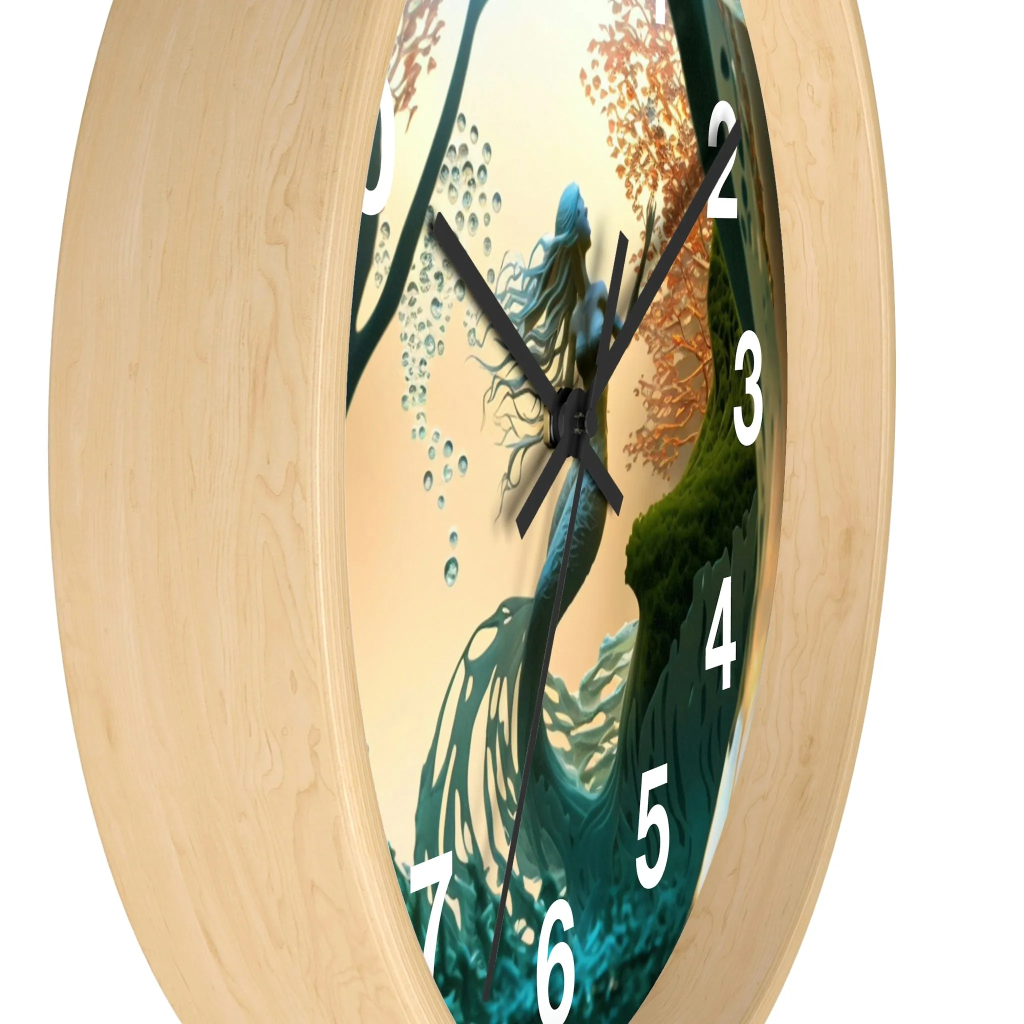 Mermaid Wall Clock w/ numbers