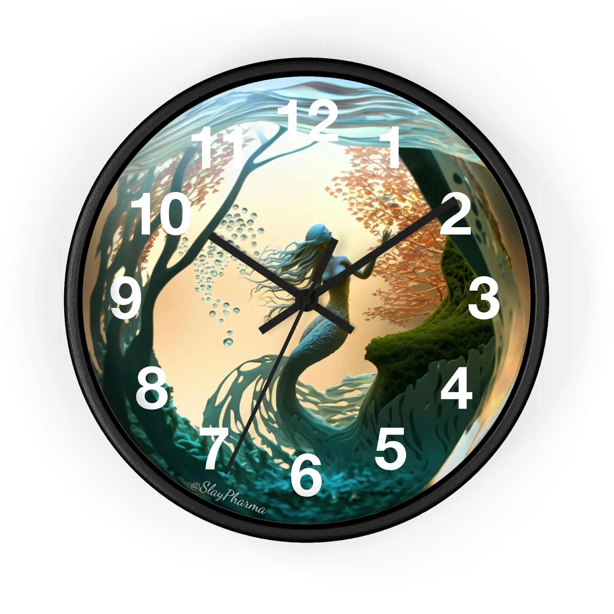 Mermaid Wall Clock w/ numbers