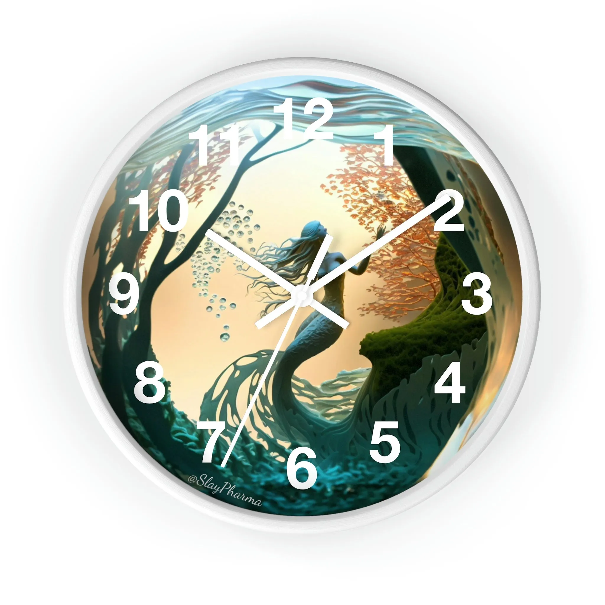 Mermaid Wall Clock w/ numbers