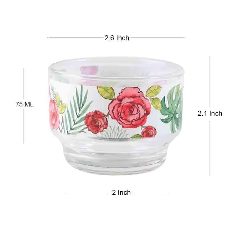 Misty Morning Roses White Vibrant Bliss Dip Bowls - Set Of Two