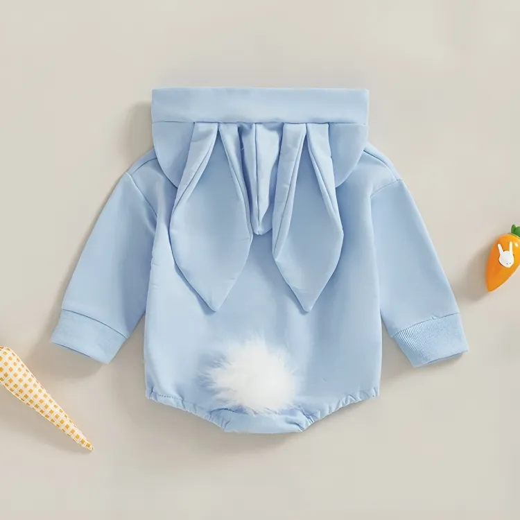 My First Easter Hooded Baby Boys Bodysuit