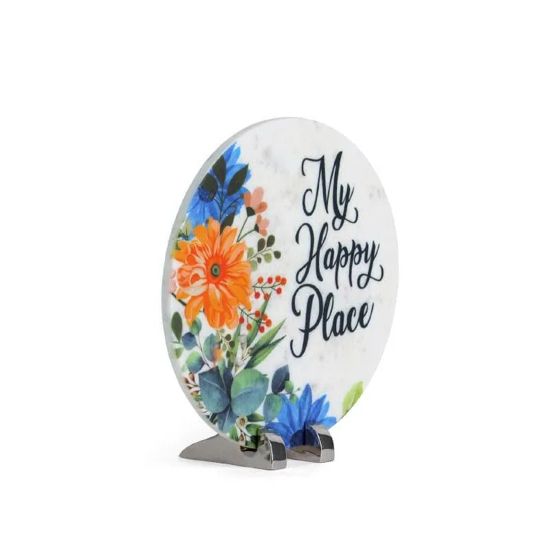 My Happy Place Floral Table Accent