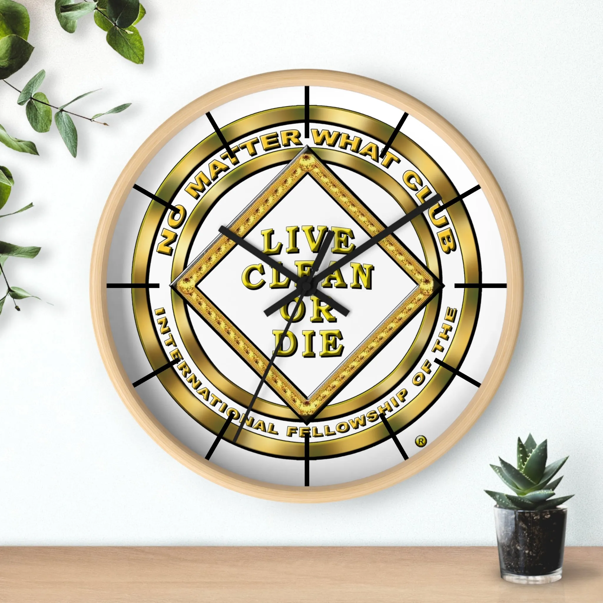 No Matter What Gold Wall clock