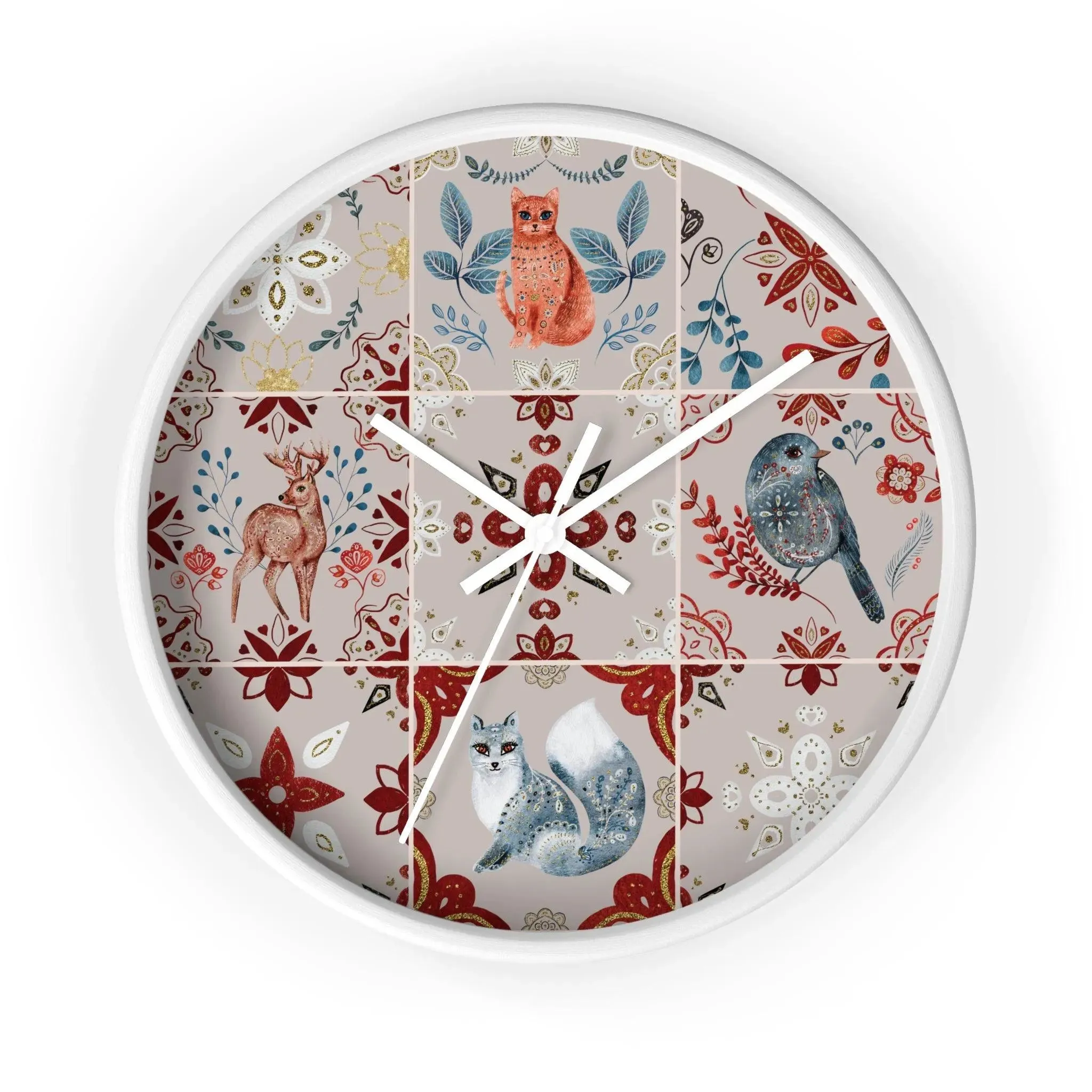 Nordic Tiles Wall Clock