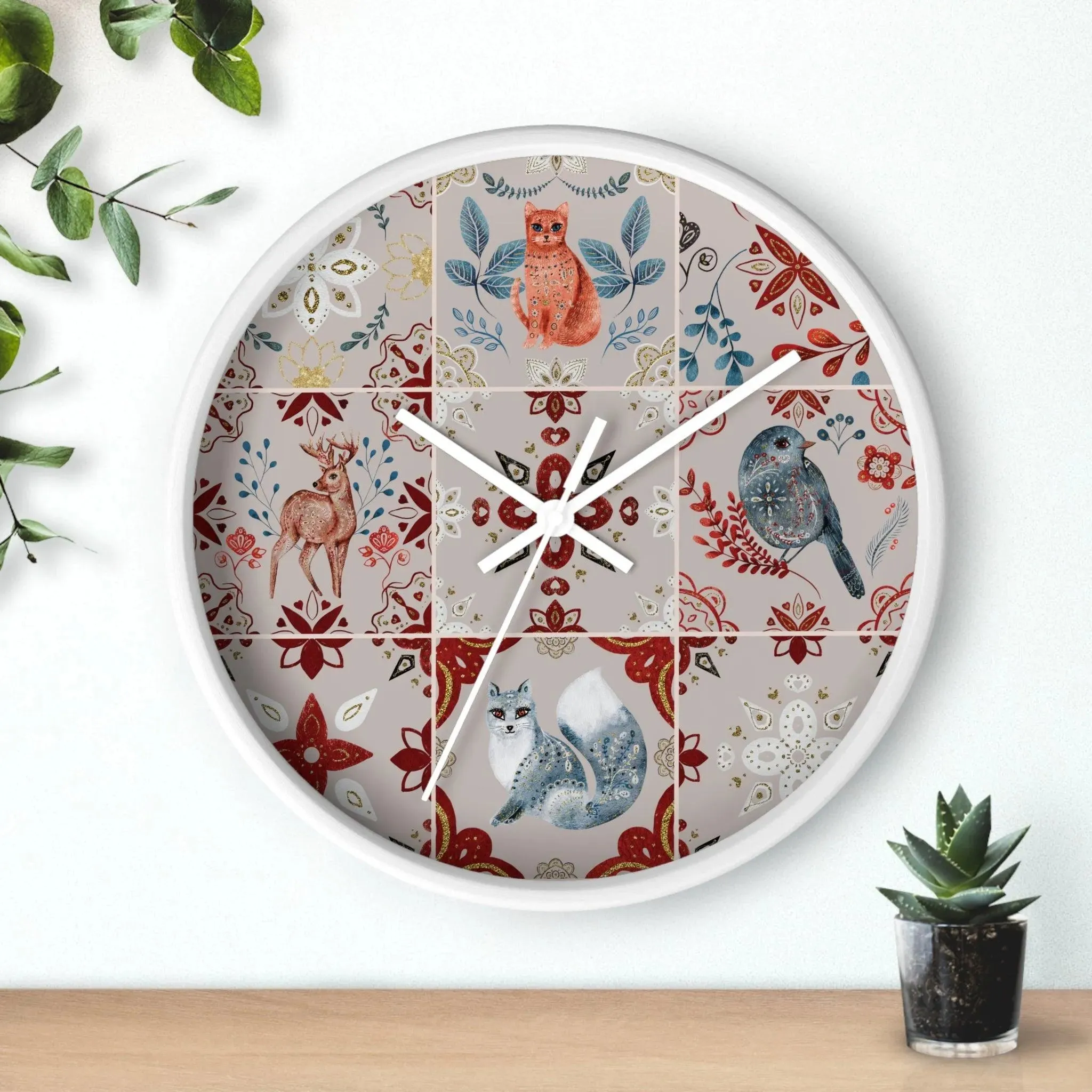 Nordic Tiles Wall Clock