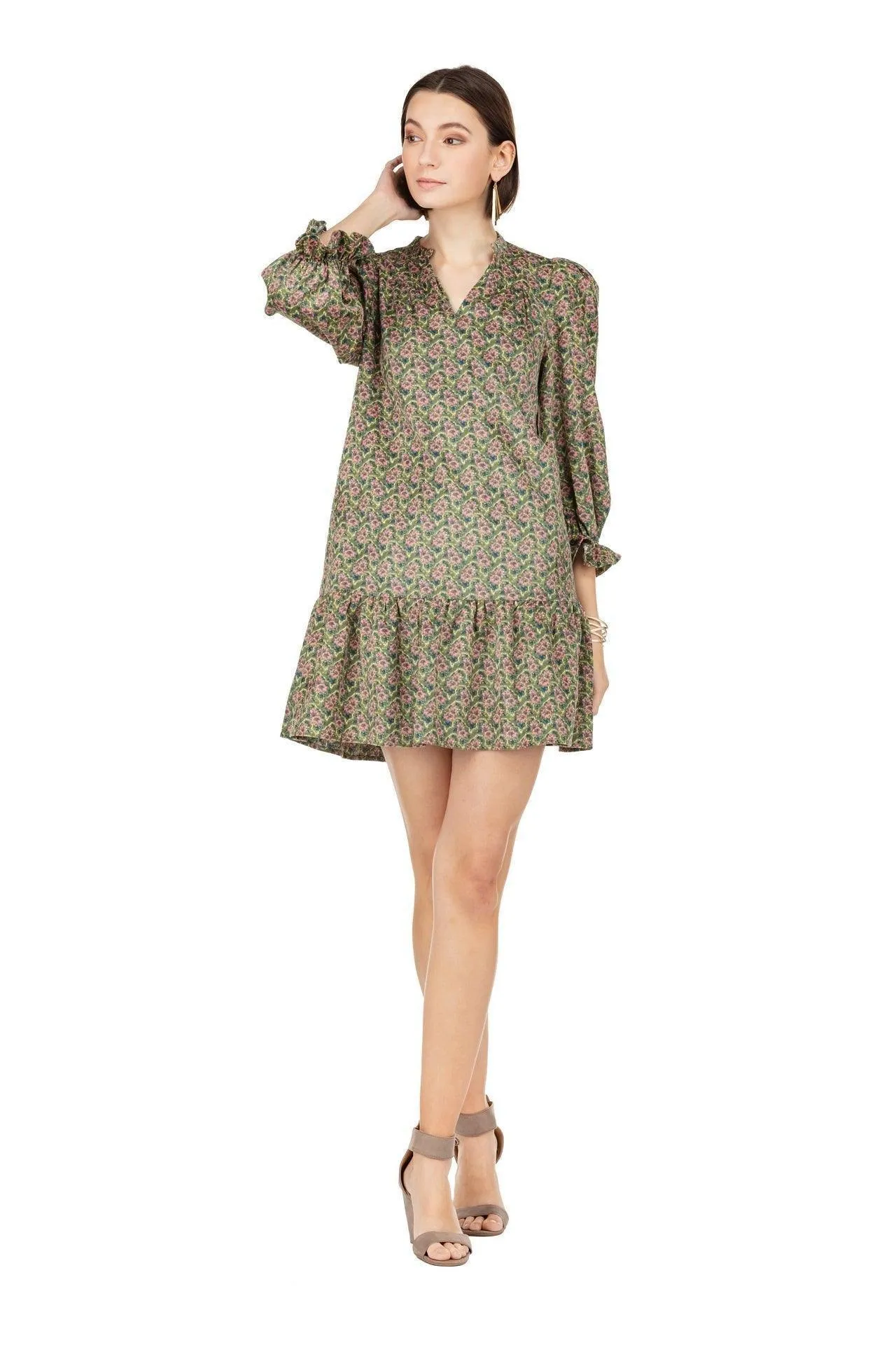 Olive Bouquets Dress