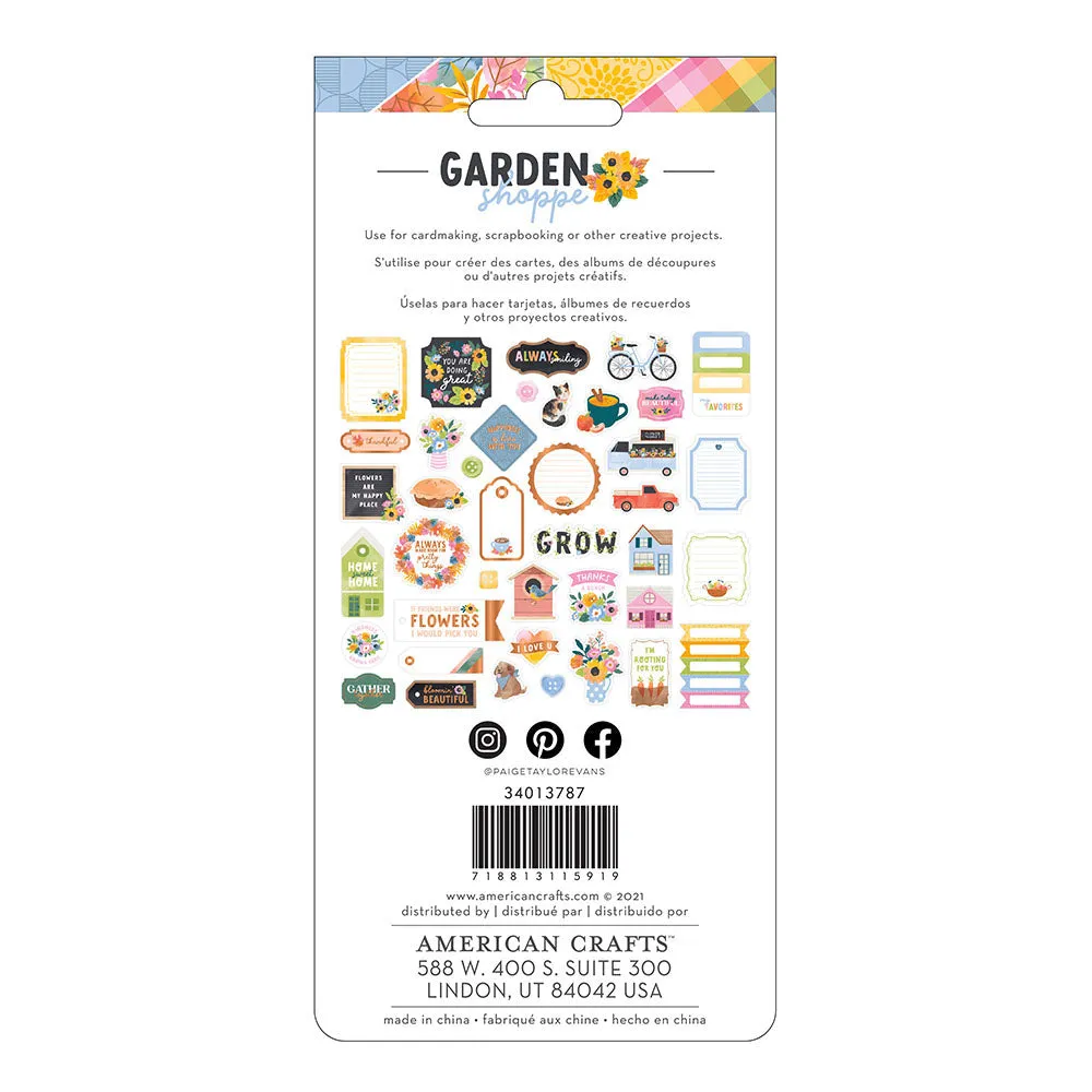Paige Evans - Garden Shoppe Ephemera Cardstock Die-Cuts - Icons  with Copper Foil Accents*